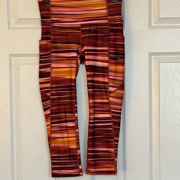 Xersion Pants - Xersion Multicolor Striped Leggings with pockets